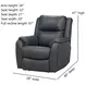 Marquis Horizon Leather Rocker Power Recliner with Power Headrest and USB Charging