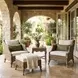 Scarlett Milk Chocolate Upholstered Outdoor Square Ottoman