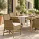 Scarlett Ivory Upholstered Outdoor Armed Dining Chair