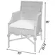 Scarlett Ivory Upholstered Outdoor Armed Dining Chair