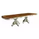 Picardy Antique Pearl and Cherry Oak 120" Extendable Rectangular Dining Table