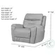 Point Break Graystone Zero Gravity Triple Power Recliner with USB Charging