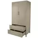 Nora Antique Taupe 2 Drawer Armoire