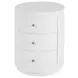 Nora Smooth White Round End Table