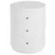 Nora Smooth White Round End Table