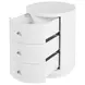 Nora Smooth White Round End Table