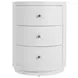 Nora Smooth White Round End Table