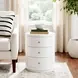 Nora Smooth White Round End Table