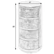 Nora Antique Coffee Round 4 Drawer End Table