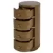 Nora Light Natural Round 4 Drawer End Table