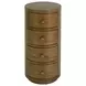 Nora Light Natural Round 4 Drawer End Table
