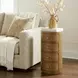 Nora Light Natural Round 4 Drawer End Table