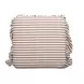Gertrude Brown Performance Fabric Upholstered Square Skirted Ottoman