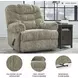 Movie Man Taupe Zero Wall Recliner