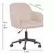 Sydney Taupe Performance Fabric Upholstered Swivel Desk Chair