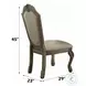 Chateau de Ville Synthetic Leather and Antique White Side Chair Set of 2