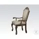 Chateau de Ville Synthetic Leather and Antique White Arm Chair Set of 2