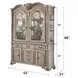 Chateau De Ville Antique White 4 Door Buffet and Hutch with LED