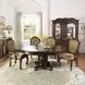 Chateau De Ville Fabric and Espresso Arm Chair Set of 2