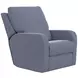Lullaby Denim Auto Glide Power Recliner with Power Headrest and USB Charging