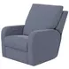 Lullaby Denim Auto Glide Power Recliner with Power Headrest and USB Charging