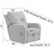 Lullaby Denim Auto Glide Power Recliner with Power Headrest and USB Charging