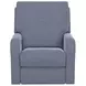 Lullaby Denim Auto Glide Power Recliner with Power Headrest and USB Charging