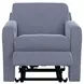 Lullaby Denim Auto Glide Power Recliner with Power Headrest and USB Charging
