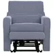 Lullaby Denim Auto Glide Power Recliner with Power Headrest and USB Charging