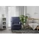 Lullaby Denim Auto Glide Power Recliner with Power Headrest and USB Charging