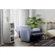 Lullaby Denim Auto Glide Power Recliner with Power Headrest and USB Charging