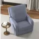 Lullaby Denim Auto Glide Power Recliner with Power Headrest and USB Charging
