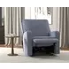 Lullaby Denim Auto Glide Power Recliner with Power Headrest and USB Charging