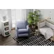 Lullaby Denim Auto Glide Power Recliner with Power Headrest and USB Charging