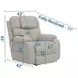 Dreamtime Beach Performance Fabric Zero Gravity Power Recliner with USB Charging