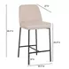 Sydney Taupe Performance Fabric Upholstered Counter Height Stool Set of 2
