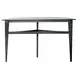 Verano Espresso Demilune Glass Top Sofa Table