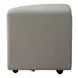 Capri Textured Taupe Upholstered Wedge Ottoman with Casters