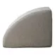 Capri Textured Taupe Upholstered Wedge Ottoman with Casters