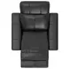 Ferrara Black Leather Zero Gravity Power Recliner with Power Headrest and USB Charging