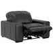Ferrara Black Leather Zero Gravity Power Recliner with Power Headrest and USB Charging