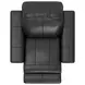 Ferrara Black Leather Zero Gravity Power Recliner with Power Headrest and USB Charging
