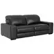 Ferrara Black Leather 93" Zero Gravity Power Reclining Sofa with Power Headrest and USB Charging