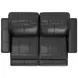 Ferrara Black Leather 93" Zero Gravity Power Reclining Sofa with Power Headrest and USB Charging