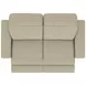 Ferrara Smoke Leather 93" Zero Gravity Power Reclining Sofa with Power Headrest and USB Charging