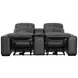 Ferrara Black Leather 87" Zero Gravity Power Reclining Console Loveseat with Power Headrest and USB Charging