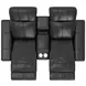 Ferrara Black Leather 87" Zero Gravity Power Reclining Console Loveseat with Power Headrest and USB Charging