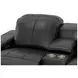 Ferrara Black Leather 87" Zero Gravity Power Reclining Console Loveseat with Power Headrest and USB Charging