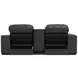 Ferrara Black Leather 87" Zero Gravity Power Reclining Console Loveseat with Power Headrest and USB Charging