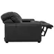 Ferrara Black Leather 87" Zero Gravity Power Reclining Console Loveseat with Power Headrest and USB Charging